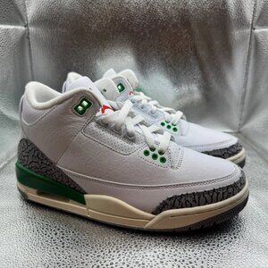 Size 6.5W/G5Y Air Jordan 3 Retro White Red Lucky Green Athletic Shoes CK9246-136